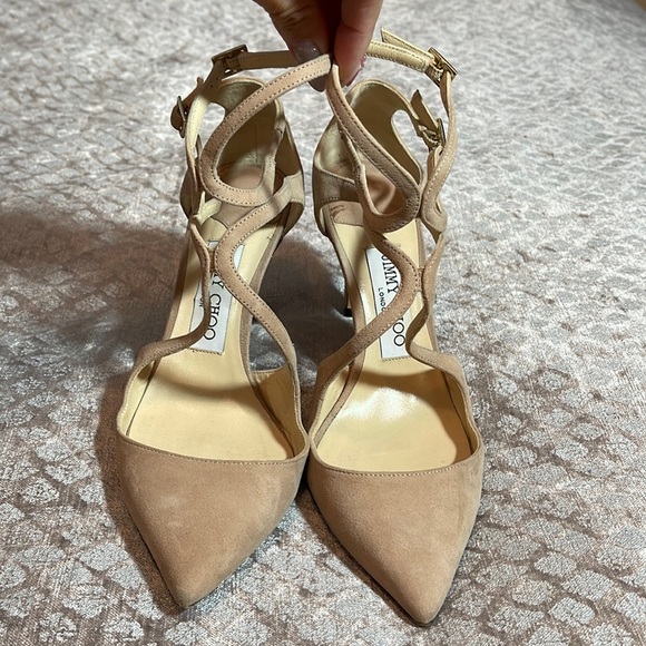 Jimmy Choo Shoes - Jimmy Choo Suede Blush Pumps Size 36.5